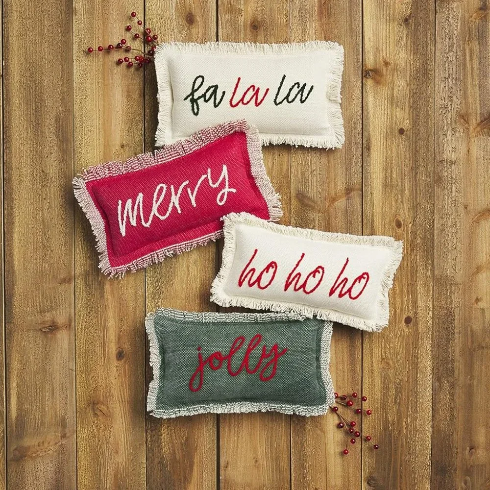 Mud Pie - Fa La La Mini Christmas Pillow/New in Package